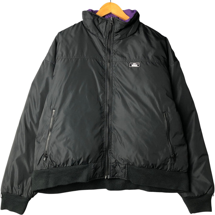 Vintage 1980'S WOOLRICH reversible down jacket, men's size XL Nylon black type Vintage Second Hand