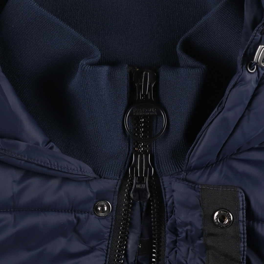 2000s~ Barbour INTERNATIONAL 3-Warrant Padded Parka Puffer Jacket, Men's Size L polyamide navy blue type Vintage Second Hand