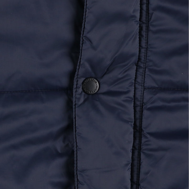 2000s~ Barbour INTERNATIONAL 3-Warrant Padded Parka Puffer Jacket, Men's Size L polyamide navy blue type Vintage Second Hand