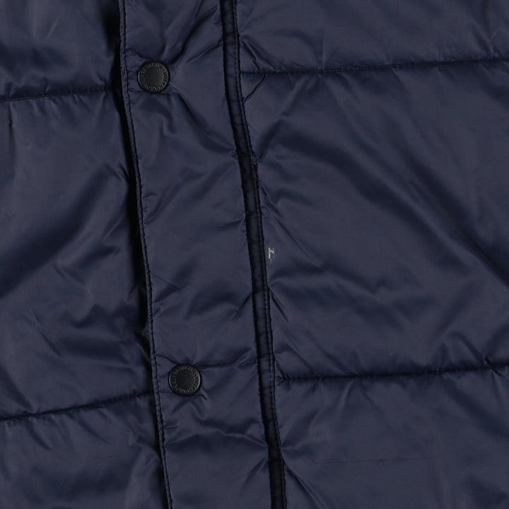 2000s~ Barbour INTERNATIONAL 3-Warrant Padded Parka Puffer Jacket, Men's Size L polyamide navy blue type Vintage Second Hand