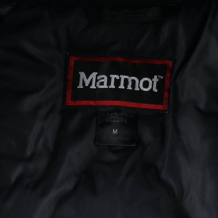 90'S Vintage Marmot GORE-TEX Hooded Goose Down Jacket, Men's Size Medium Nylon black type Vintage Second Hand