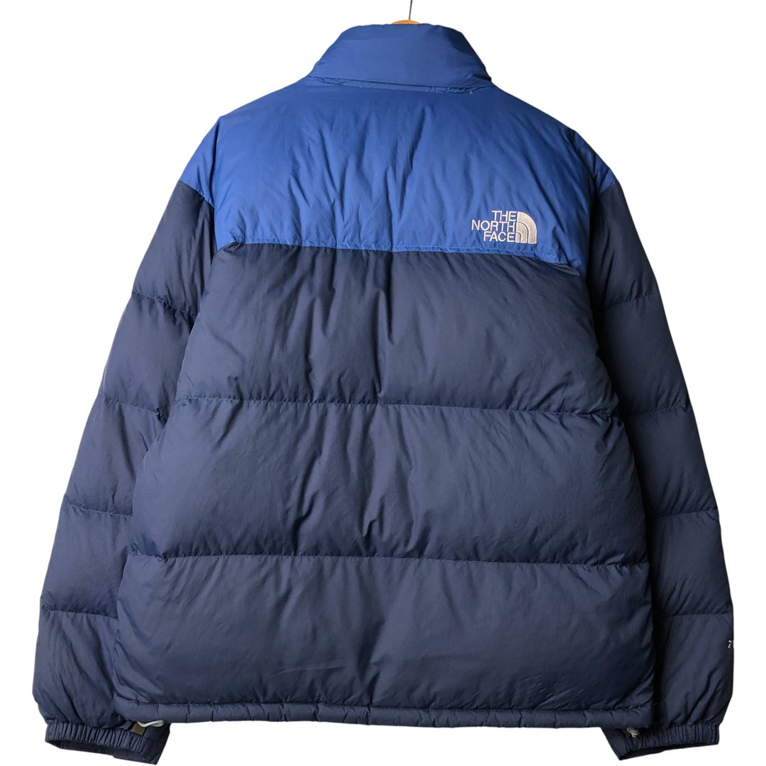 2000'S The North Face Nuptse Jacket, 700 fill power goose down jacket, men's size XL Nylon blue type Vintage Second Hand