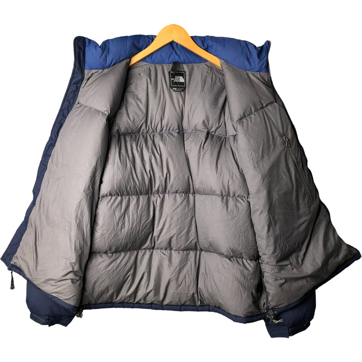2000'S The North Face Nuptse Jacket, 700 fill power goose down jacket, men's size XL Nylon blue type Vintage Second Hand