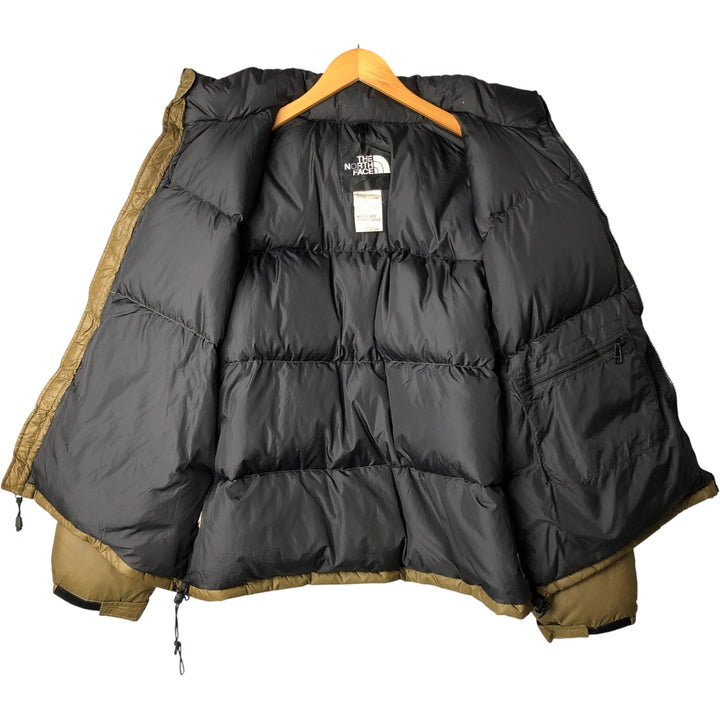 Vintage 1990'S The North Face Nuptse Jacket, 700 fill power goose down jacket, men's XL size Nylon Khaki type Vintage Second Hand