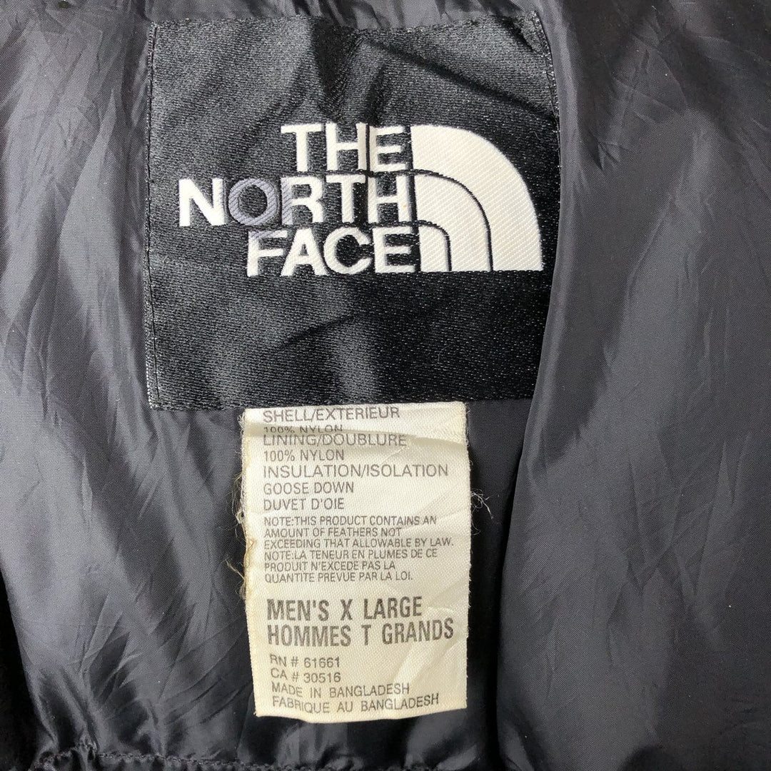 Vintage 1990'S The North Face Nuptse Jacket, 700 fill power goose down jacket, men's XL size Nylon Khaki type Vintage Second Hand