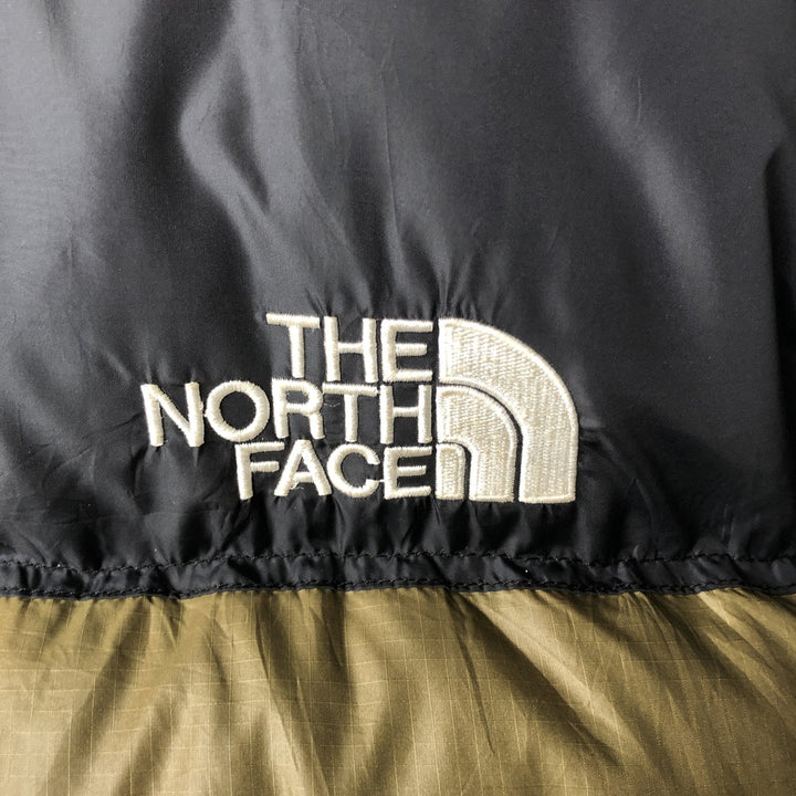 Vintage 1990'S The North Face Nuptse Jacket, 700 fill power goose down jacket, men's XL size Nylon Khaki type Vintage Second Hand