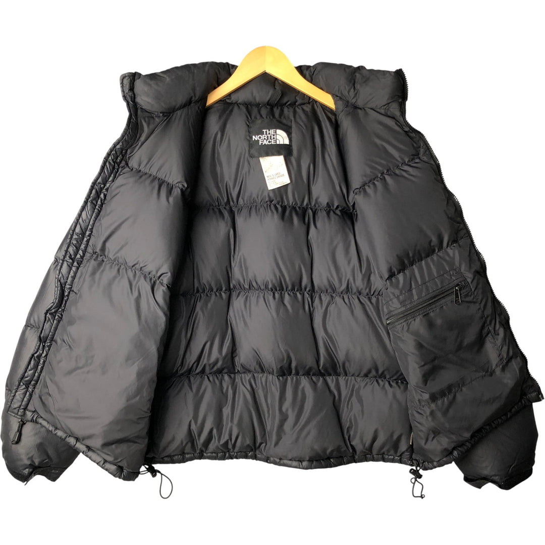 Vintage 1990'S The North Face Nuptse Jacket, 700 fill power goose down jacket, men's size L Nylon black type Vintage Second Hand