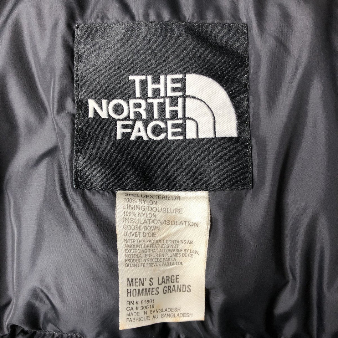 Vintage 1990'S The North Face Nuptse Jacket, 700 fill power goose down jacket, men's size L Nylon black type Vintage Second Hand