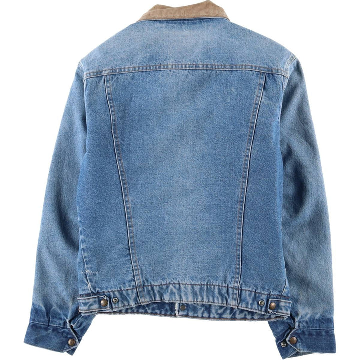 Vintage 70s-80'S Key SADDLE KING WESTERN denim jacket, size S, men's unclear blue type Vintage Second Hand