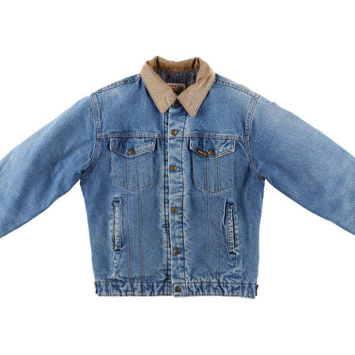 Vintage 70s-80'S Key SADDLE KING WESTERN denim jacket, size S, men's unclear blue type Vintage Second Hand