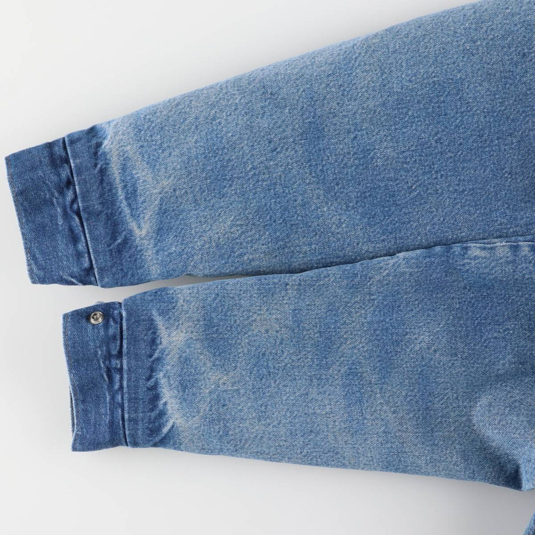 Vintage 70s-80'S Key SADDLE KING WESTERN denim jacket, size S, men's unclear blue type Vintage Second Hand