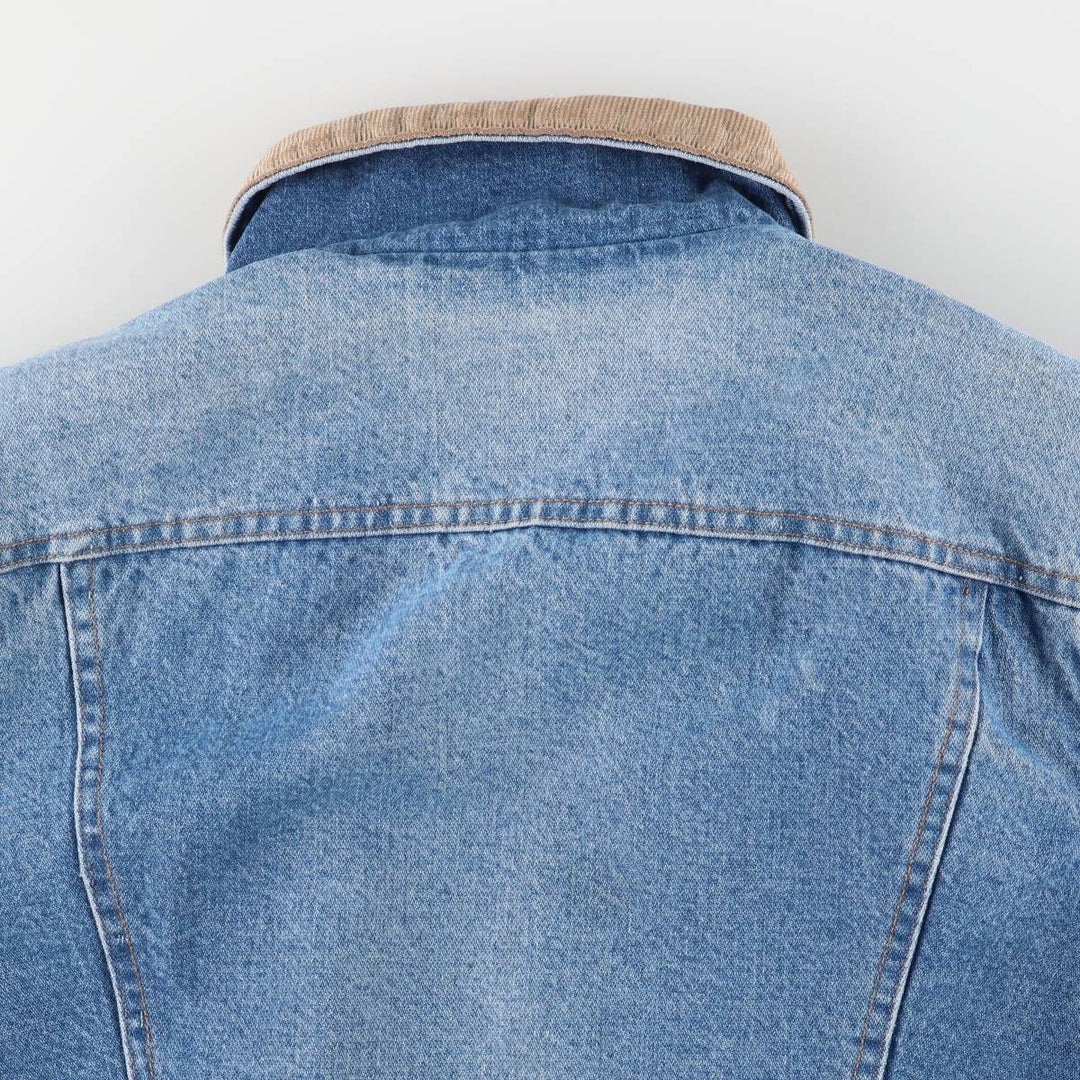 Vintage 70s-80'S Key SADDLE KING WESTERN denim jacket, size S, men's unclear blue type Vintage Second Hand