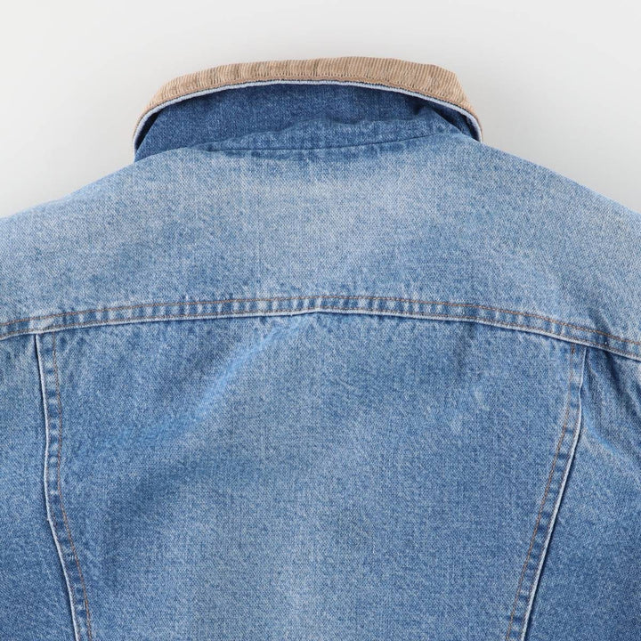 Vintage 70s-80'S Key SADDLE KING WESTERN denim jacket, size S, men's unclear blue type Vintage Second Hand