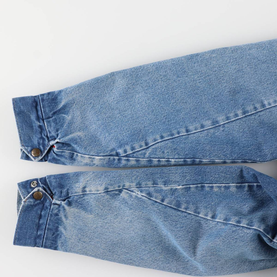 Vintage 70s-80'S Key SADDLE KING WESTERN denim jacket, size S, men's unclear blue type Vintage Second Hand