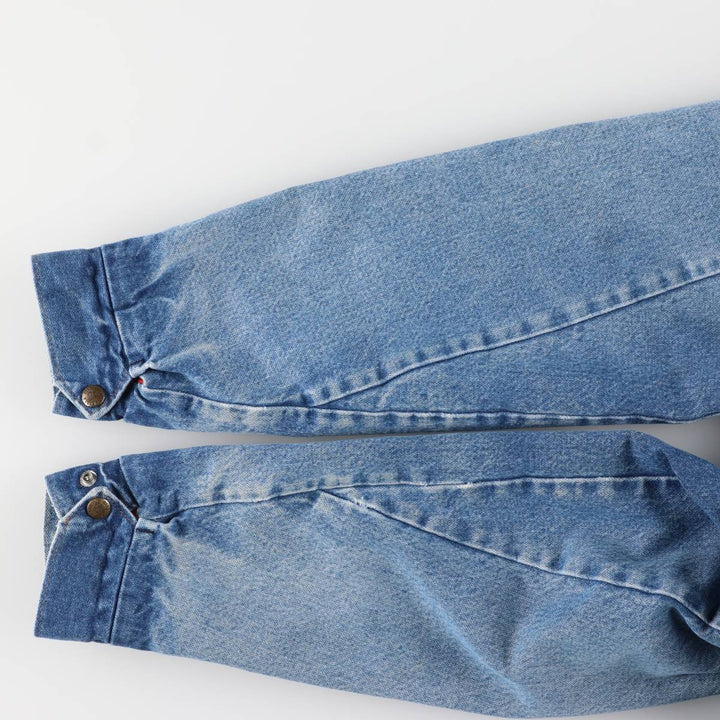 Vintage 70s-80'S Key SADDLE KING WESTERN denim jacket, size S, men's unclear blue type Vintage Second Hand