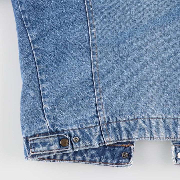 Vintage 70s-80'S Key SADDLE KING WESTERN denim jacket, size S, men's unclear blue type Vintage Second Hand