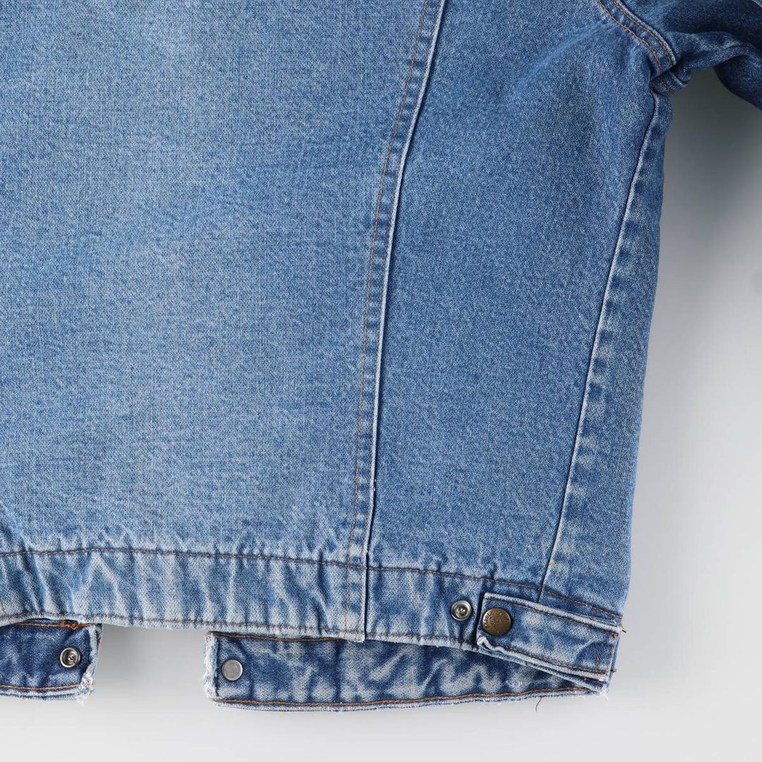 Vintage 70s-80'S Key SADDLE KING WESTERN denim jacket, size S, men's unclear blue type Vintage Second Hand