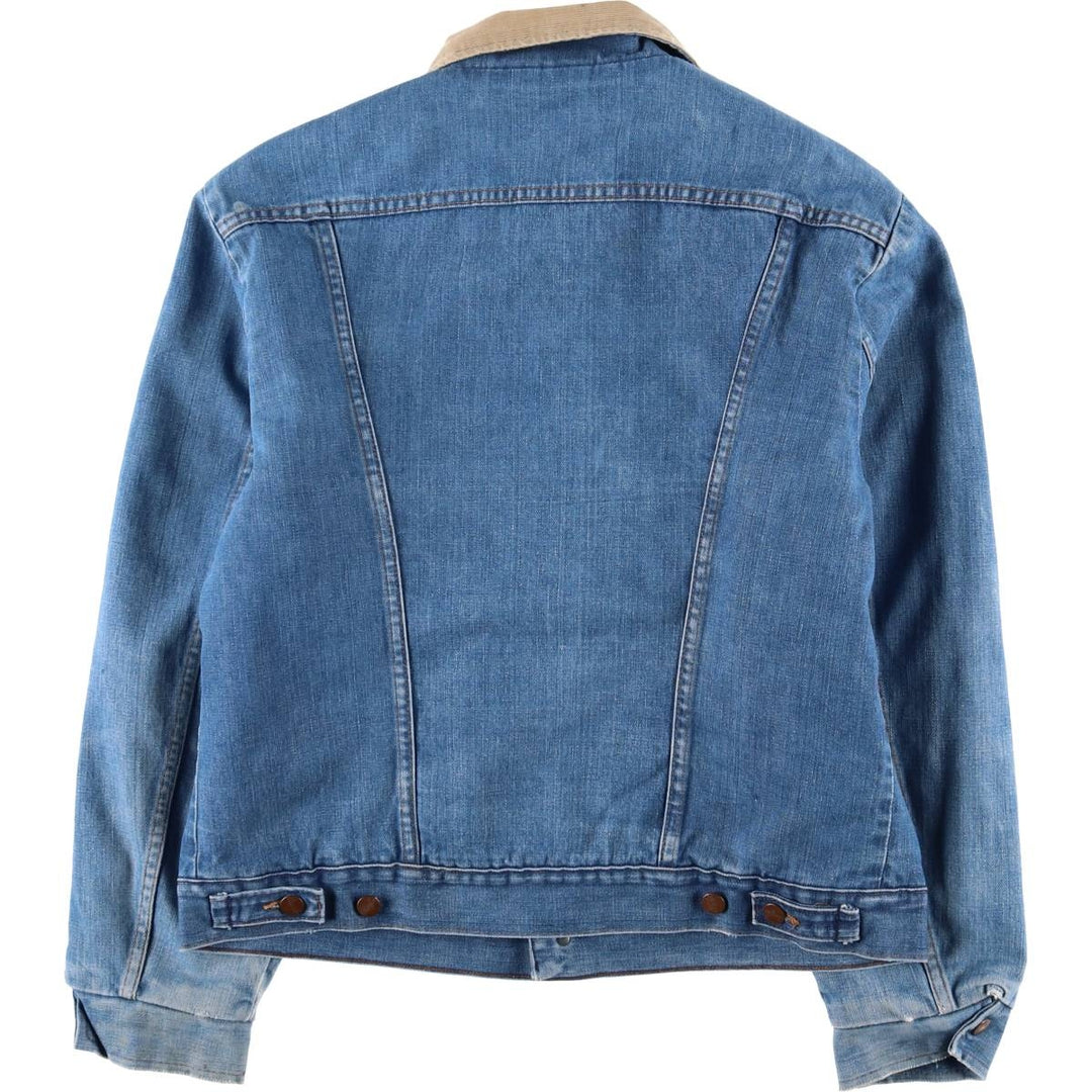 Vintage 1980'S Wrangler NO-FAULT DENIMS denim jacket, made in the USA, size L, men's. cotton blue type Vintage Second Hand
