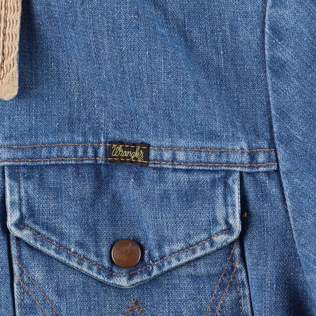 Vintage 1980'S Wrangler NO-FAULT DENIMS denim jacket, made in the USA, size L, men's. cotton blue type Vintage Second Hand