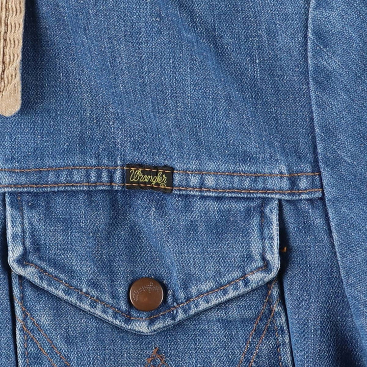 Vintage 1980'S Wrangler NO-FAULT DENIMS denim jacket, made in the USA, size L, men's. cotton blue type Vintage Second Hand