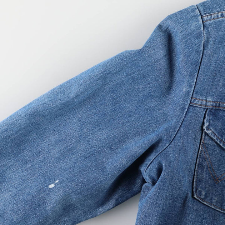 Vintage 1980'S Wrangler NO-FAULT DENIMS denim jacket, made in the USA, size L, men's. cotton blue type Vintage Second Hand