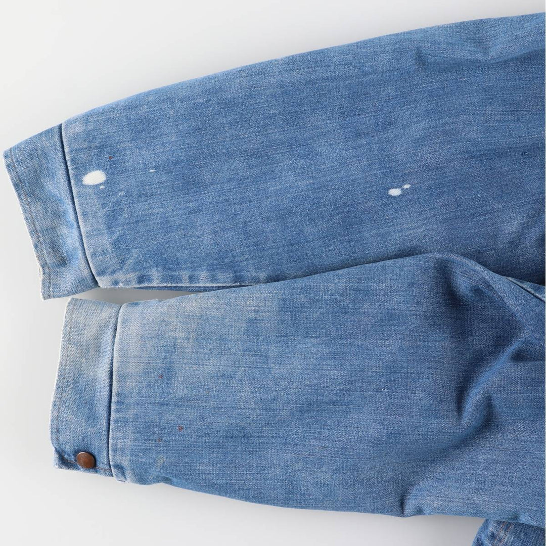 Vintage 1980'S Wrangler NO-FAULT DENIMS denim jacket, made in the USA, size L, men's. cotton blue type Vintage Second Hand