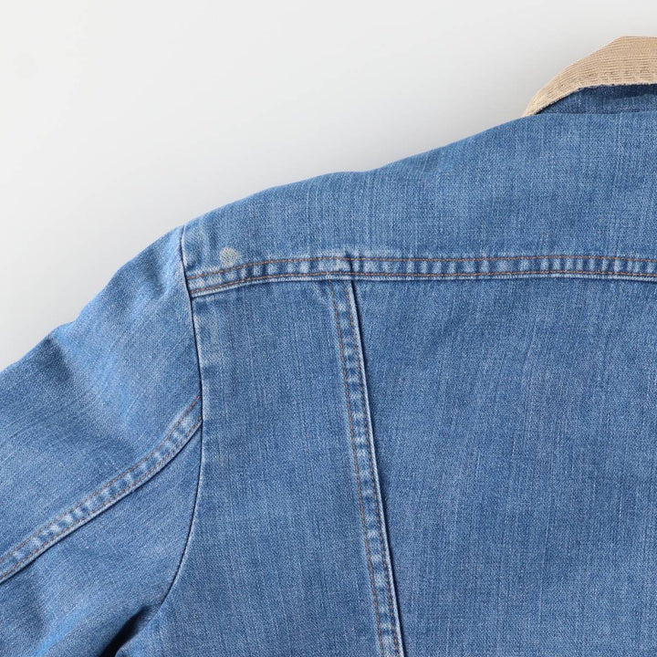 Vintage 1980'S Wrangler NO-FAULT DENIMS denim jacket, made in the USA, size L, men's. cotton blue type Vintage Second Hand