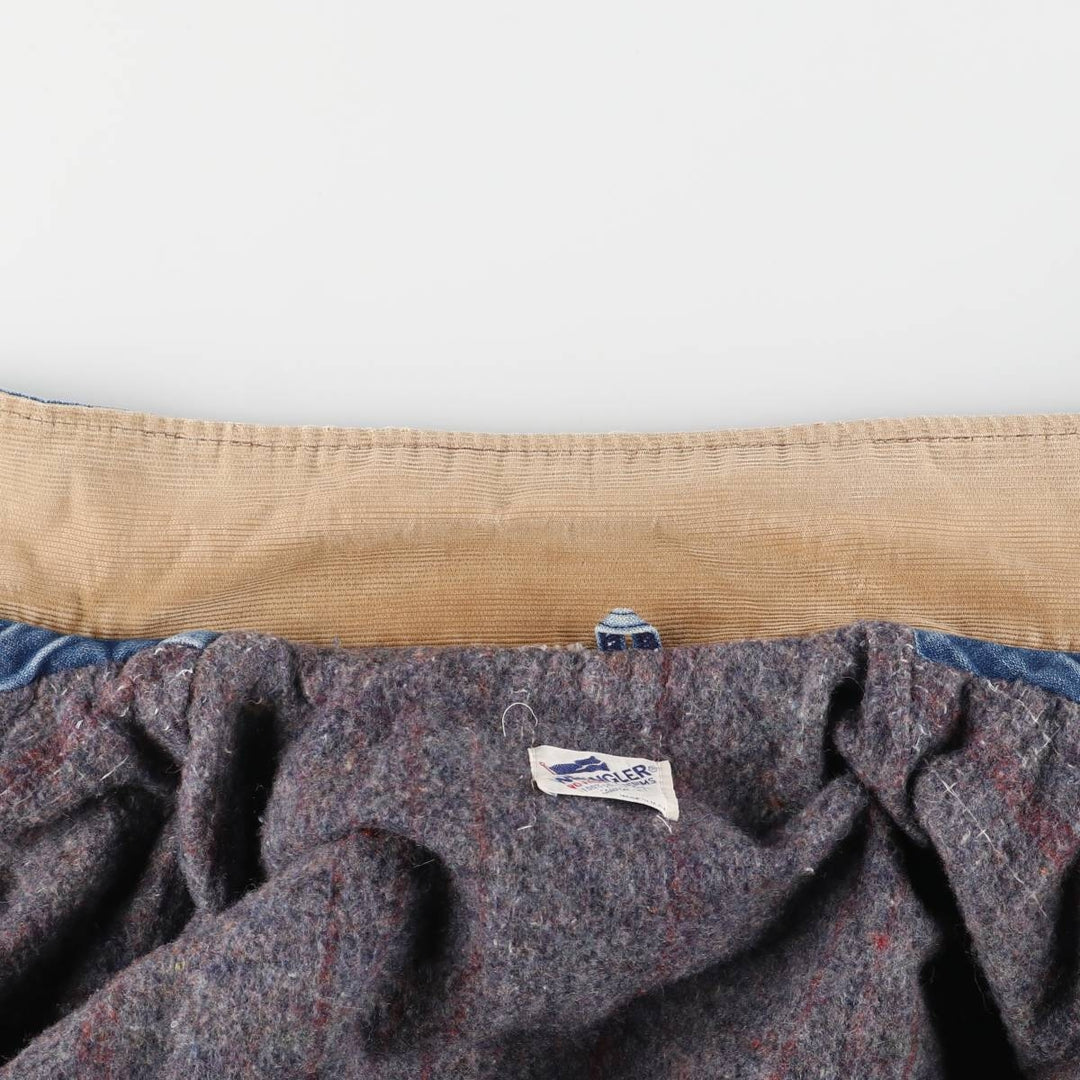 Vintage 1980'S Wrangler NO-FAULT DENIMS denim jacket, made in the USA, size L, men's. cotton blue type Vintage Second Hand