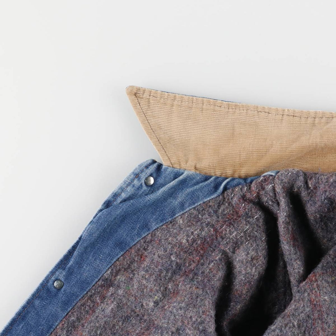 Vintage 1980'S Wrangler NO-FAULT DENIMS denim jacket, made in the USA, size L, men's. cotton blue type Vintage Second Hand