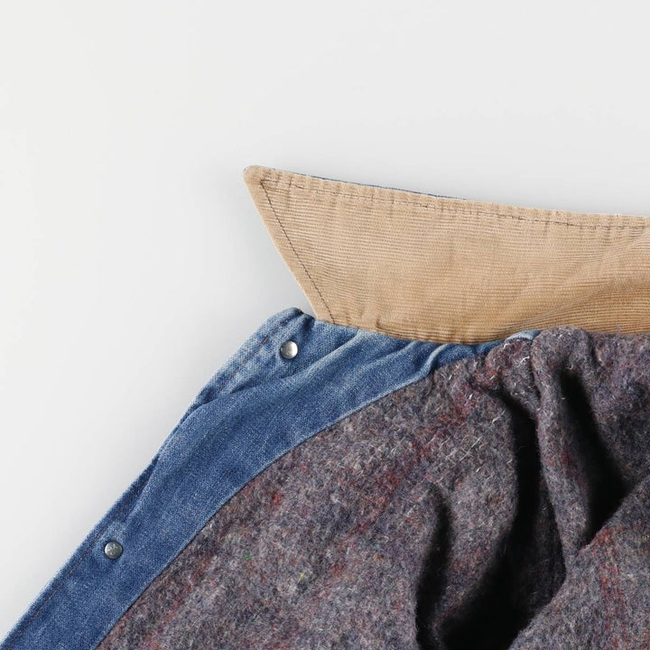 Vintage 1980'S Wrangler NO-FAULT DENIMS denim jacket, made in the USA, size L, men's. cotton blue type Vintage Second Hand