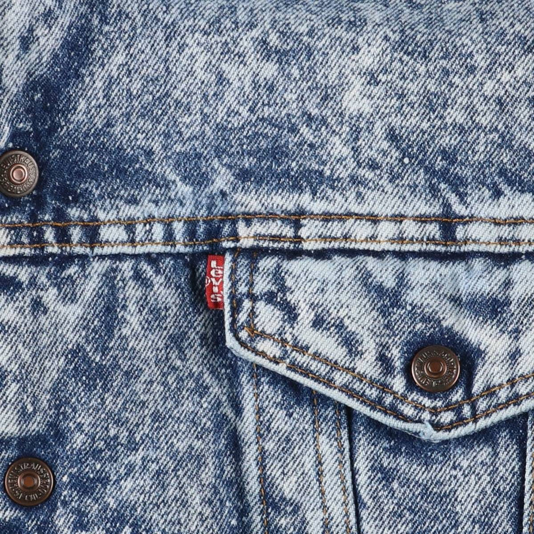 Vintage 80s-90'S Levi's Chemical Wash Padded Denim Jacket, Made in USA, Men's Size L cotton blue type Vintage Second Hand