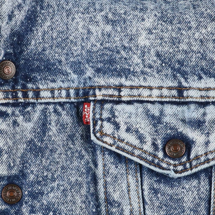Vintage 80s-90'S Levi's Chemical Wash Padded Denim Jacket, Made in USA, Men's Size L cotton blue type Vintage Second Hand