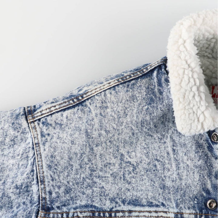 Vintage 80s-90'S Levi's Chemical Wash Padded Denim Jacket, Made in USA, Men's Size L cotton blue type Vintage Second Hand