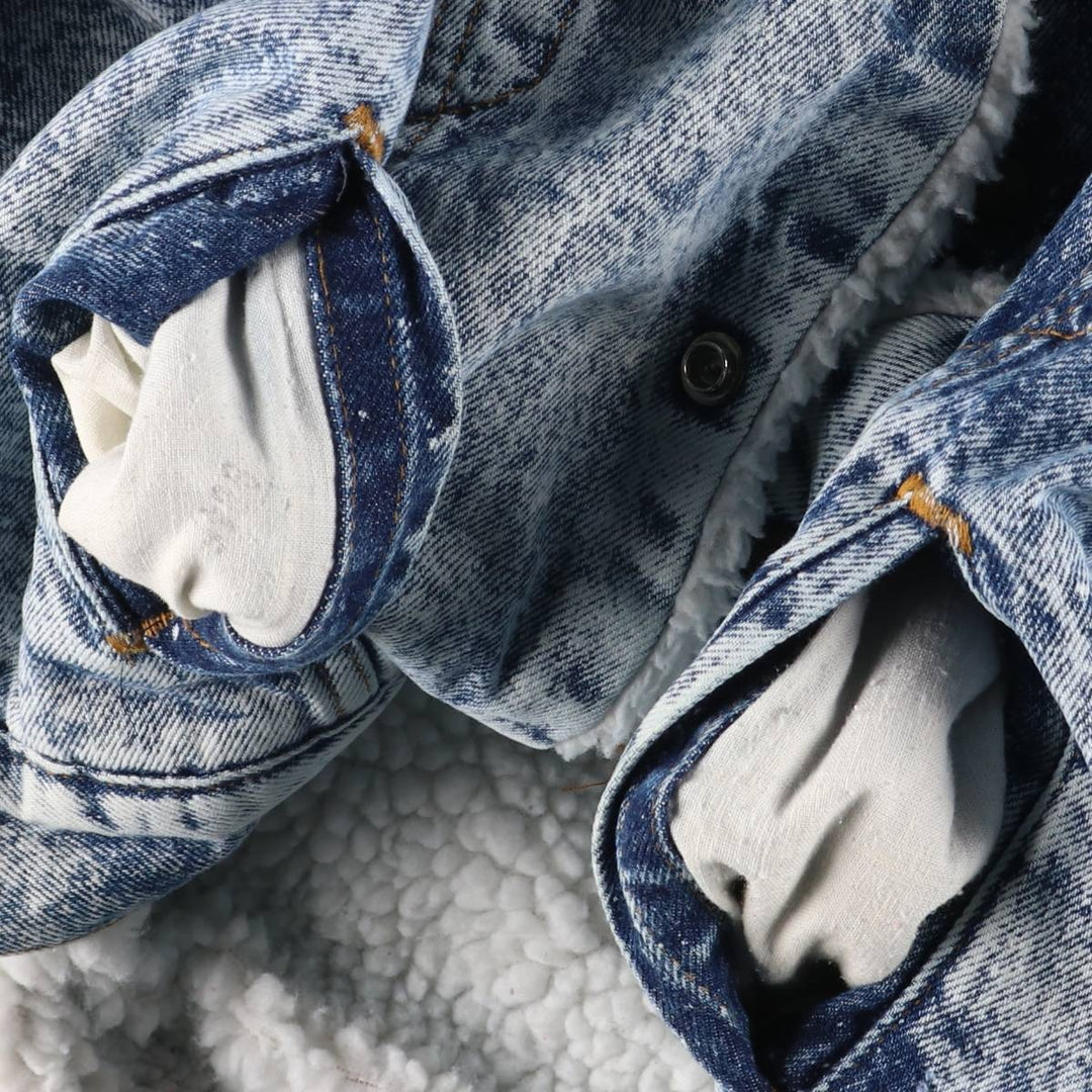 Vintage 80s-90'S Levi's Chemical Wash Padded Denim Jacket, Made in USA, Men's Size L cotton blue type Vintage Second Hand