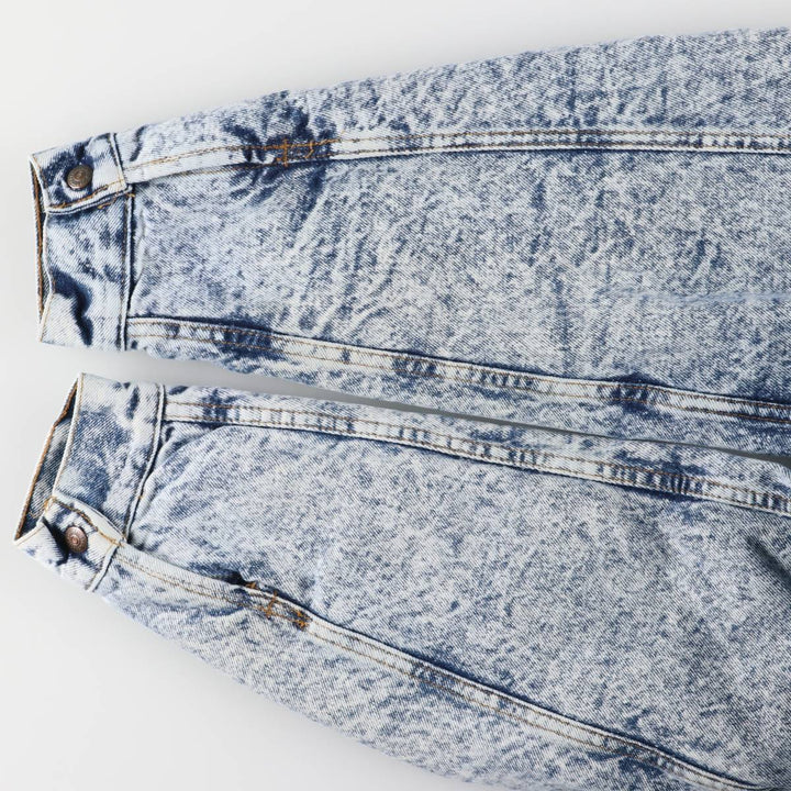 Vintage 80s-90'S Levi's Chemical Wash Padded Denim Jacket, Made in USA, Men's Size L cotton blue type Vintage Second Hand