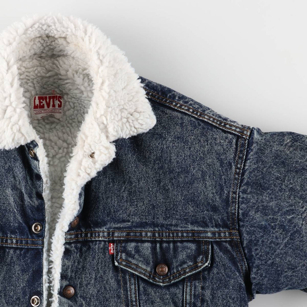 Vintage 80s-90'S Levi's 70609-0227 Chemical Wash Padded Denim Jacket, Made in USA, Men's Size XS cotton blue type Vintage Second Hand