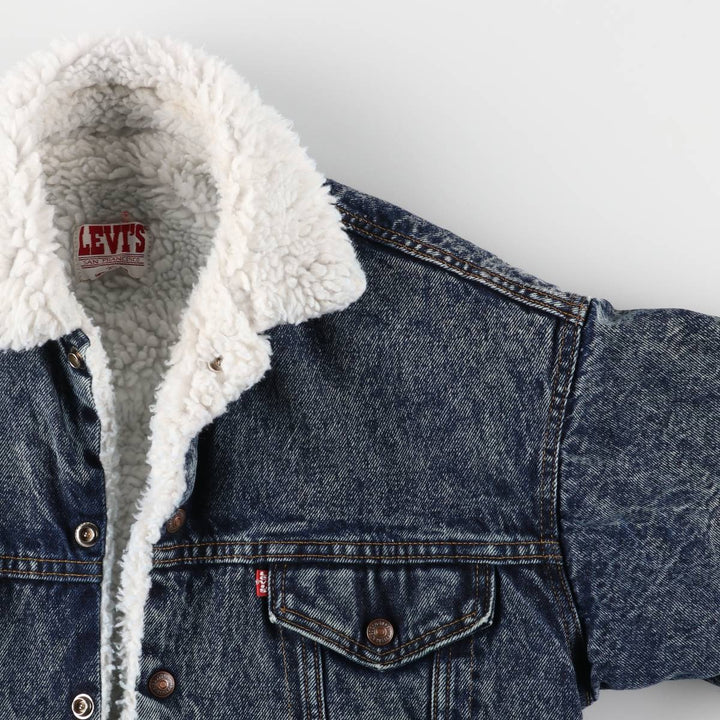 Vintage 80s-90'S Levi's 70609-0227 Chemical Wash Padded Denim Jacket, Made in USA, Men's Size XS cotton blue type Vintage Second Hand