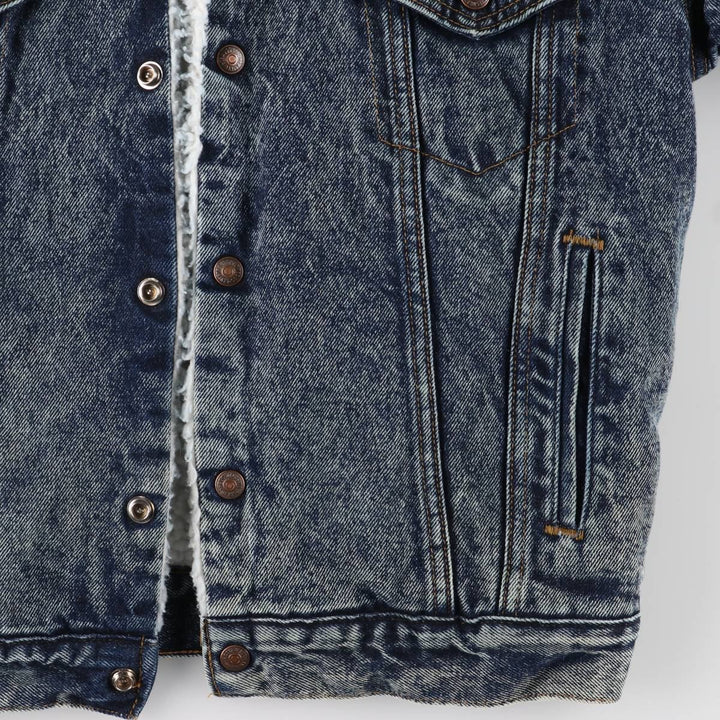 Vintage 80s-90'S Levi's 70609-0227 Chemical Wash Padded Denim Jacket, Made in USA, Men's Size XS cotton blue type Vintage Second Hand