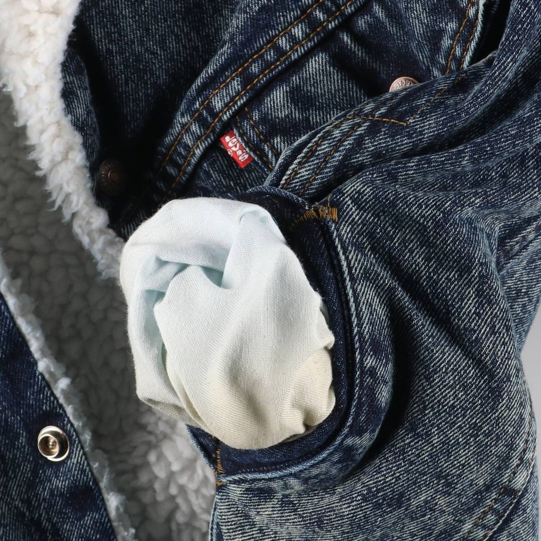 Vintage 80s-90'S Levi's 70609-0227 Chemical Wash Padded Denim Jacket, Made in USA, Men's Size XS cotton blue type Vintage Second Hand