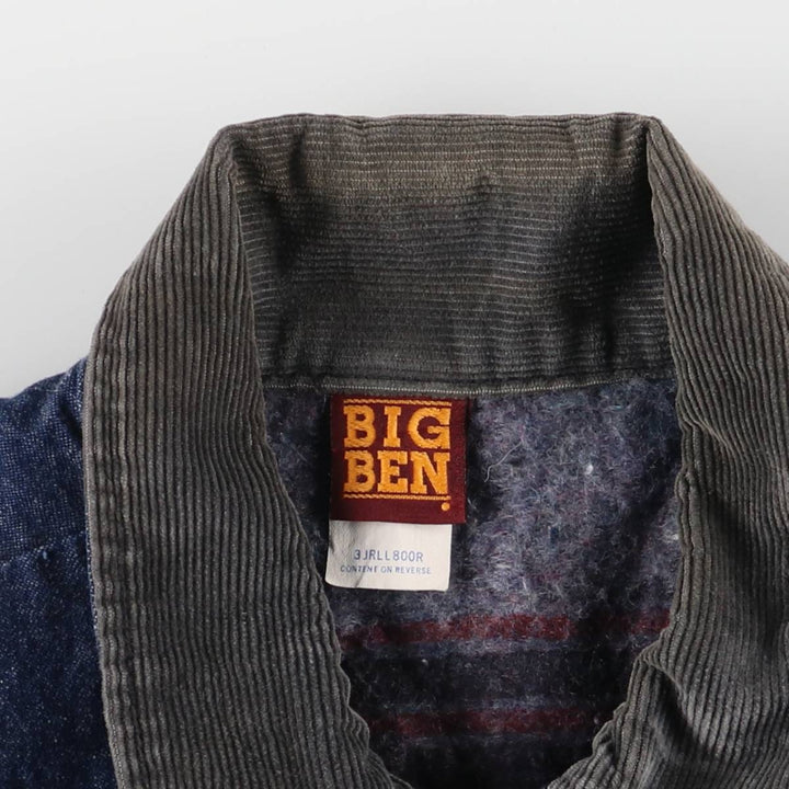 Vintage 1980'S Big Ben bat-dyed denim jacket, made in the USA, size M. cotton blue type Vintage Second Hand