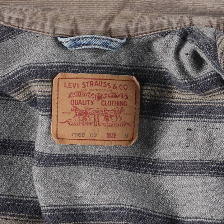 90'S Levi's 71168-0216 Denim Jacket, Men's Medium, Vintage cotton blue type Vintage Second Hand