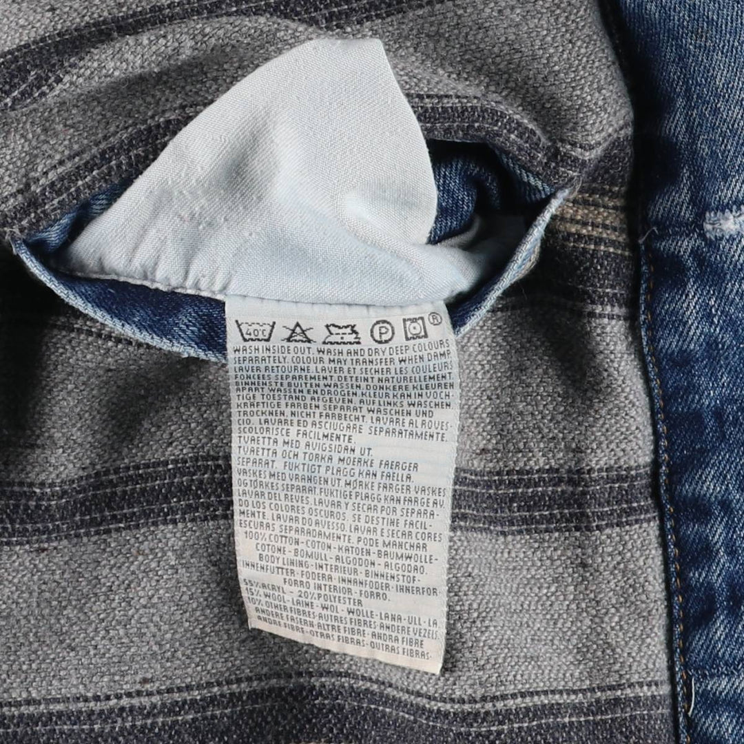 90'S Levi's 71168-0216 Denim Jacket, Men's Medium, Vintage cotton blue type Vintage Second Hand
