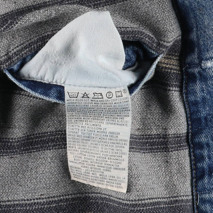90'S Levi's 71168-0216 Denim Jacket, Men's Medium, Vintage cotton blue type Vintage Second Hand