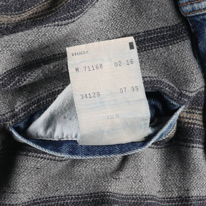 90'S Levi's 71168-0216 Denim Jacket, Men's Medium, Vintage cotton blue type Vintage Second Hand