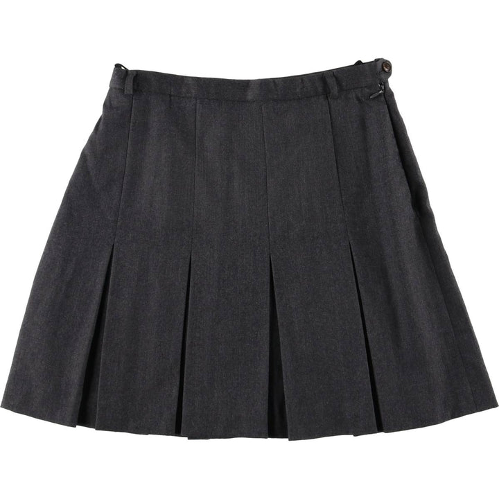 Pleated mini skirt, women's size L unclear gray type Vintage Second Hand