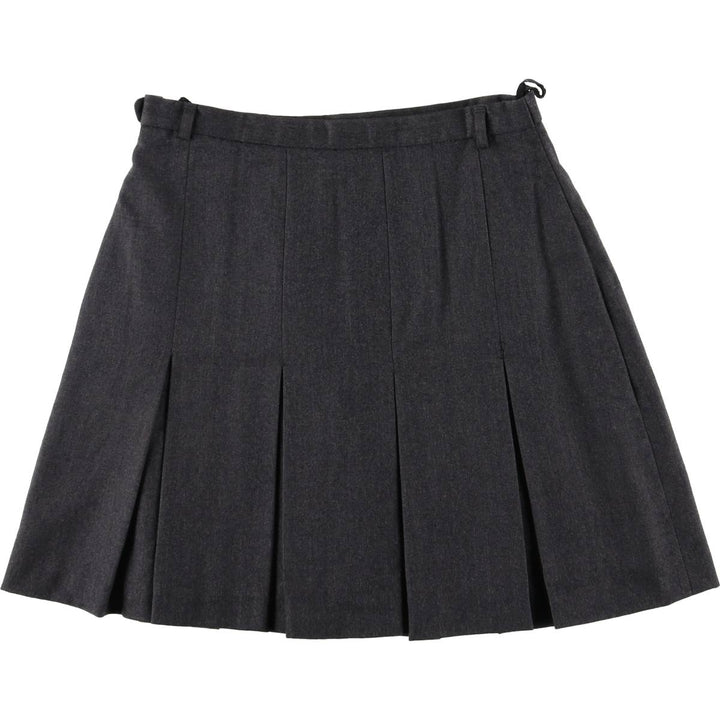 Pleated mini skirt, women's size L unclear gray type Vintage Second Hand