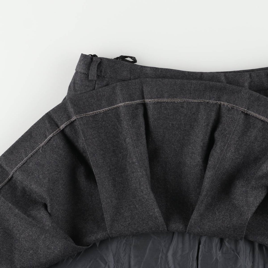 Pleated mini skirt, women's size L unclear gray type Vintage Second Hand