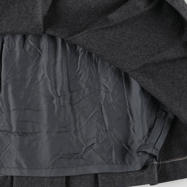 Pleated mini skirt, women's size L unclear gray type Vintage Second Hand