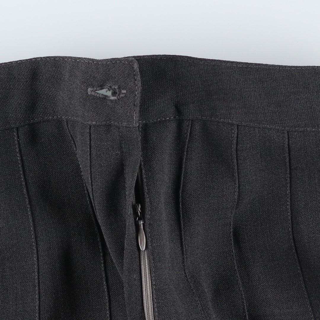Alain Manoukian Half-Length Pleated Skirt, Made in France, Women's Size L polyester gray type Vintage Second Hand