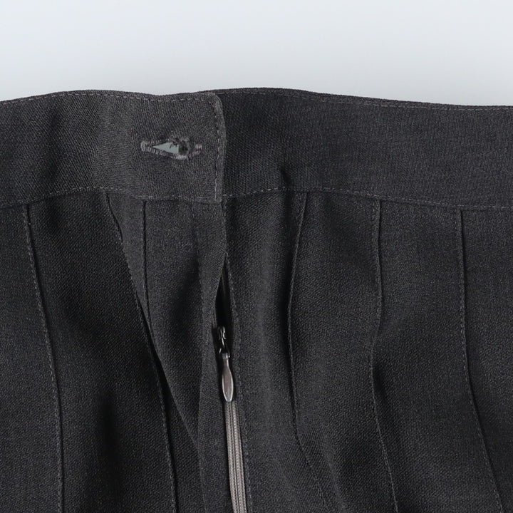 Alain Manoukian Half-Length Pleated Skirt, Made in France, Women's Size L polyester gray type Vintage Second Hand